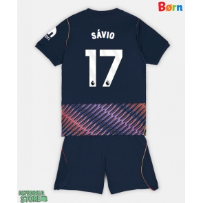 Tottenham Hotspur Savio #17 Replika Babytøj Udebanesæt Børn 2026-27 Kortærmet (+ Korte bukser)